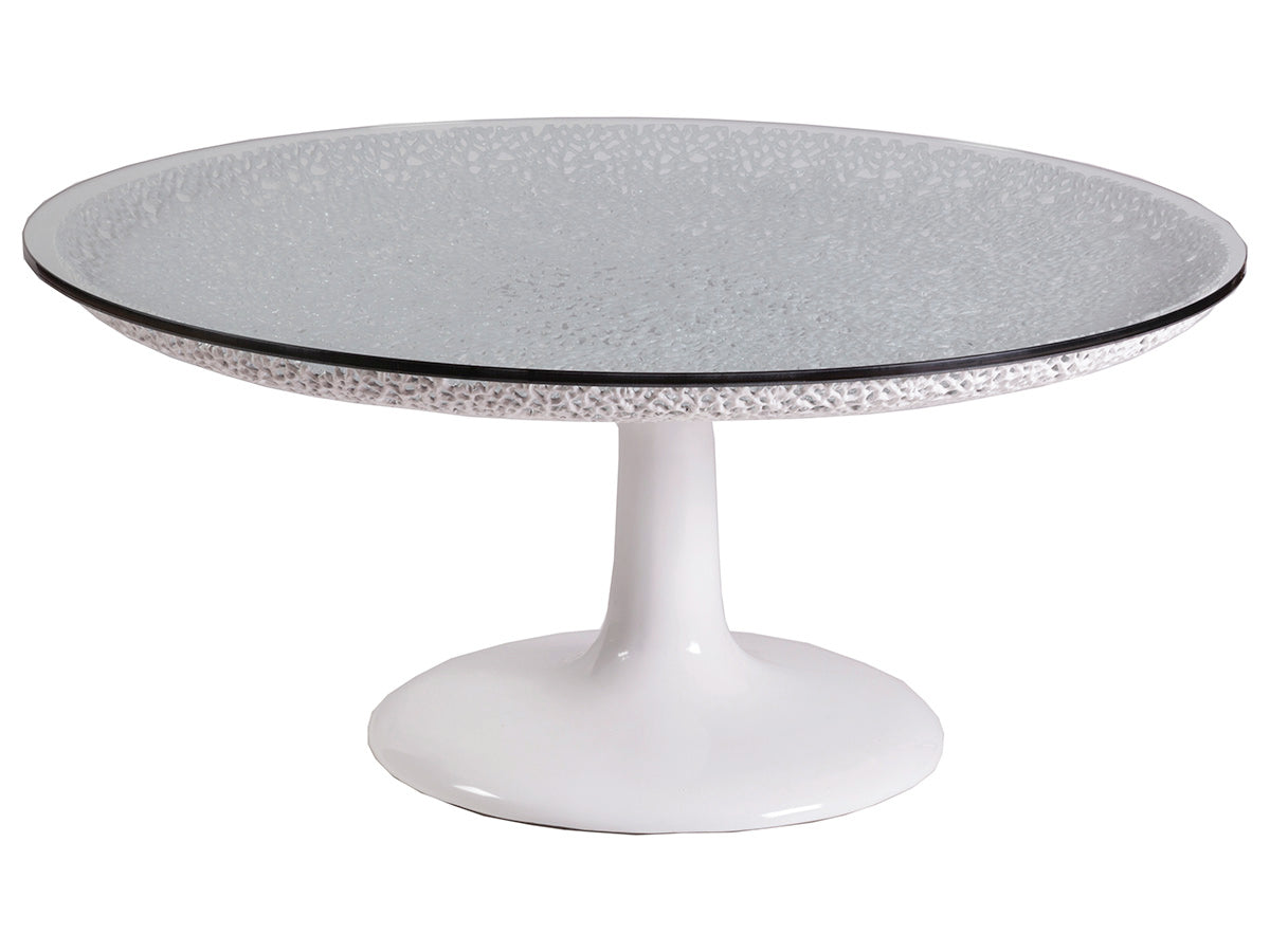 Seascape Round White Cocktail Table