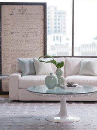 Seascape Round White Cocktail Table
