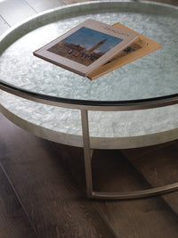 Cumulus Capiz Large Round Cocktail Table