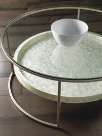 Cumulus Capiz Round Cocktail Table