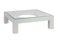 Elation White Square Cocktail Table