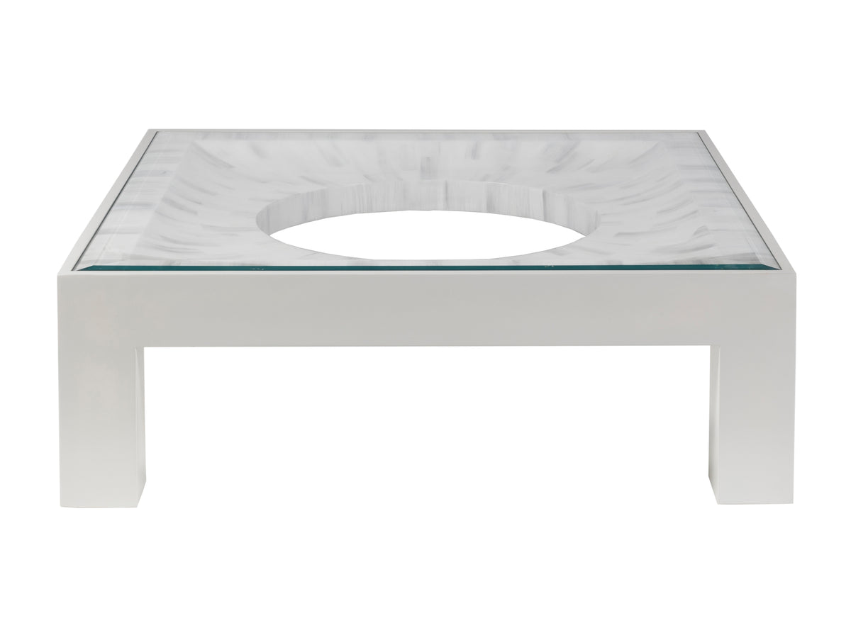 Elation White Square Cocktail Table