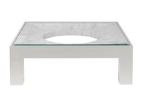 Elation White Square Cocktail Table