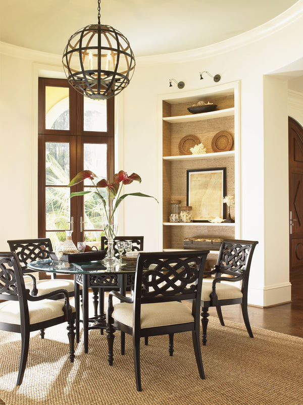 Sugar And Lace Dining Table With 60 Inch Glass Top