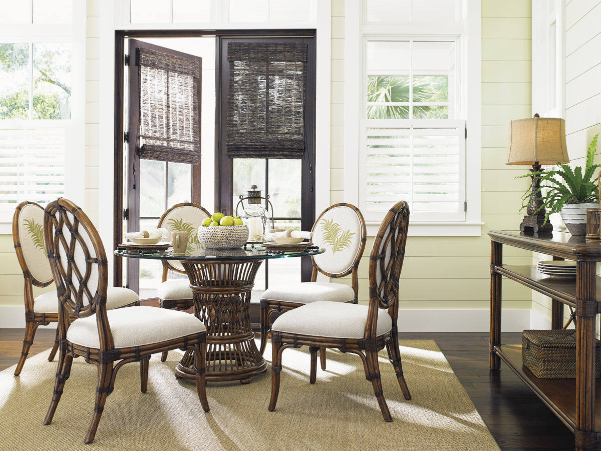Aruba Dining Table With 48 Inch Glass Top