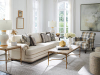 Menlo Park Metal End Table With Stone Top