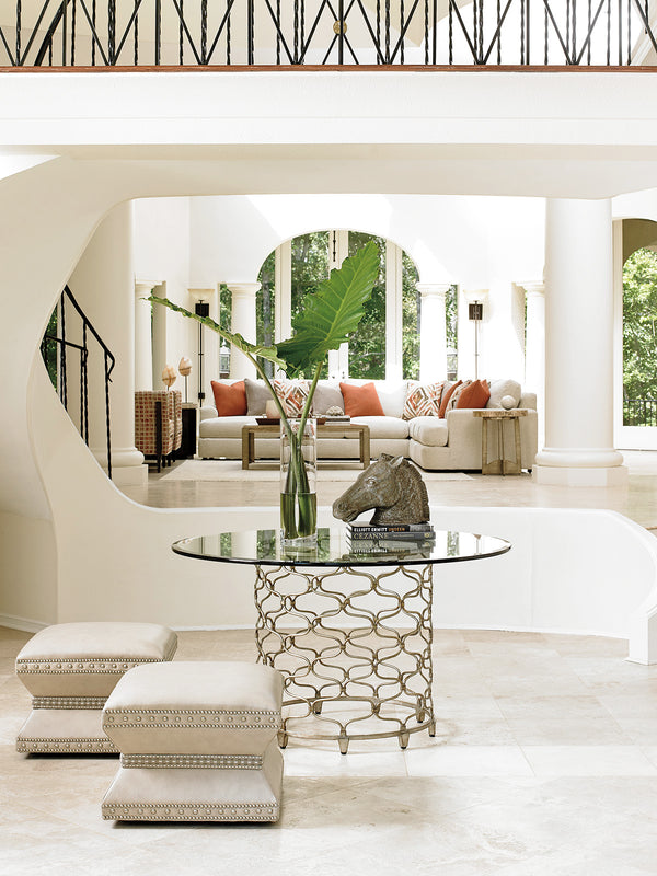 Bollinger Round Dining Table With 54 Inch Glass Top