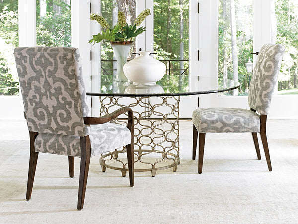 Bollinger Round Dining Table With 60 Inch Glass Top