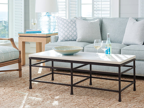 Breakwater Metal And Stone Cocktail Table