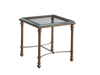 Bluff Metal And Glass End Table