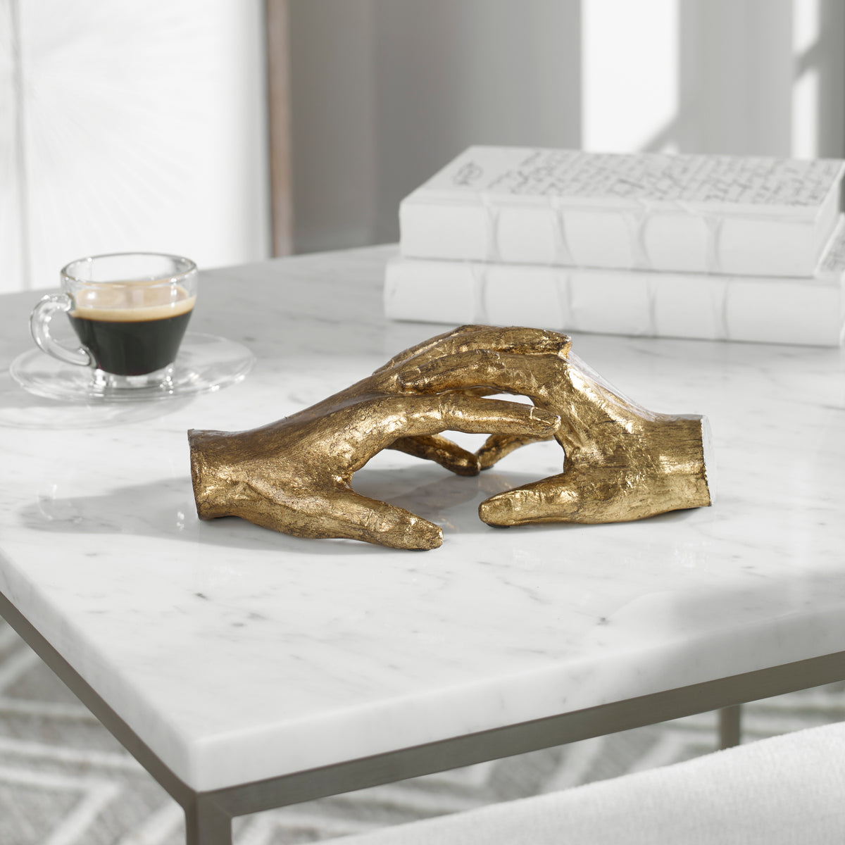 Modern glass-top coffee table