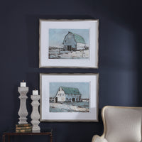 Uttermost Plein Air Barns Framed Prints Set/2
