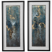 Uttermost Glimmering Agate Abstract Prints, S/2