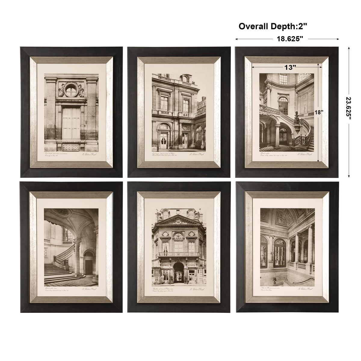 Uttermost Paris Scene Framed Art Set/6