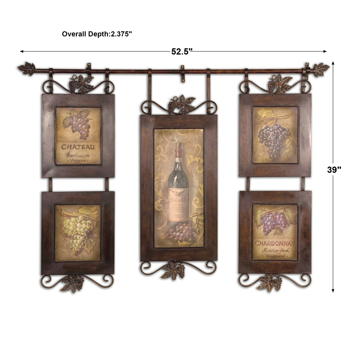 Uttermost Hanging Wine Framed Art