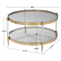 Uttermost Kellen Glass Coffee Table