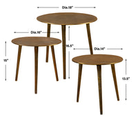 Uttermost Kasai Gold Coffee Tables, S/3