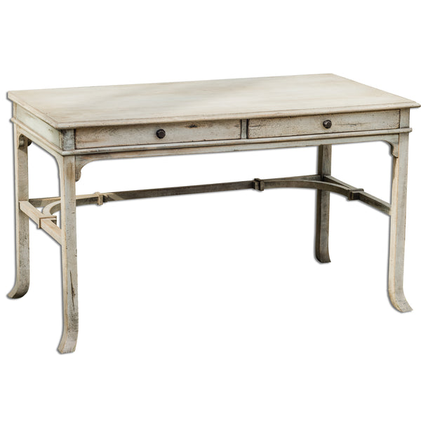 modern side table in a rich walnut color