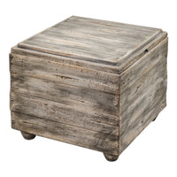 Minimalist wooden side table with a natural finish and clean lines.