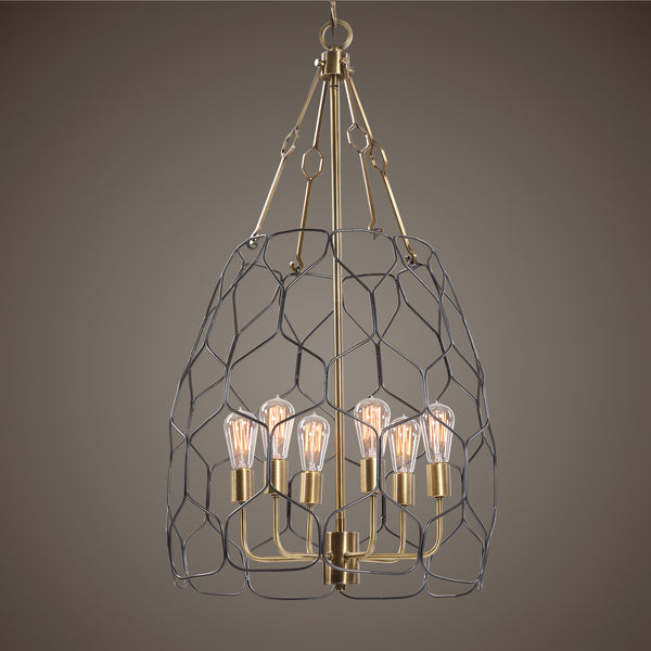 Uttermost Halstead 6 Light Farmhouse Pendant