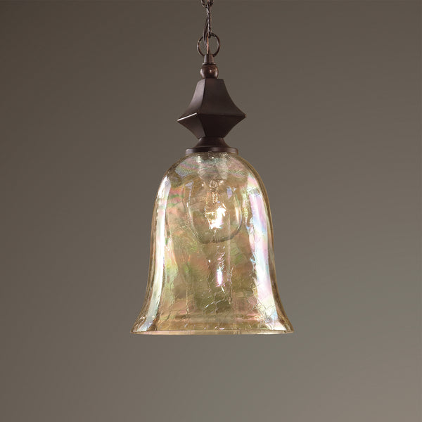 Uttermost Elba Crackle Glass Mini Pendant