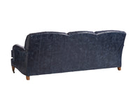 Sydney Leather Sofa With Brass Caster