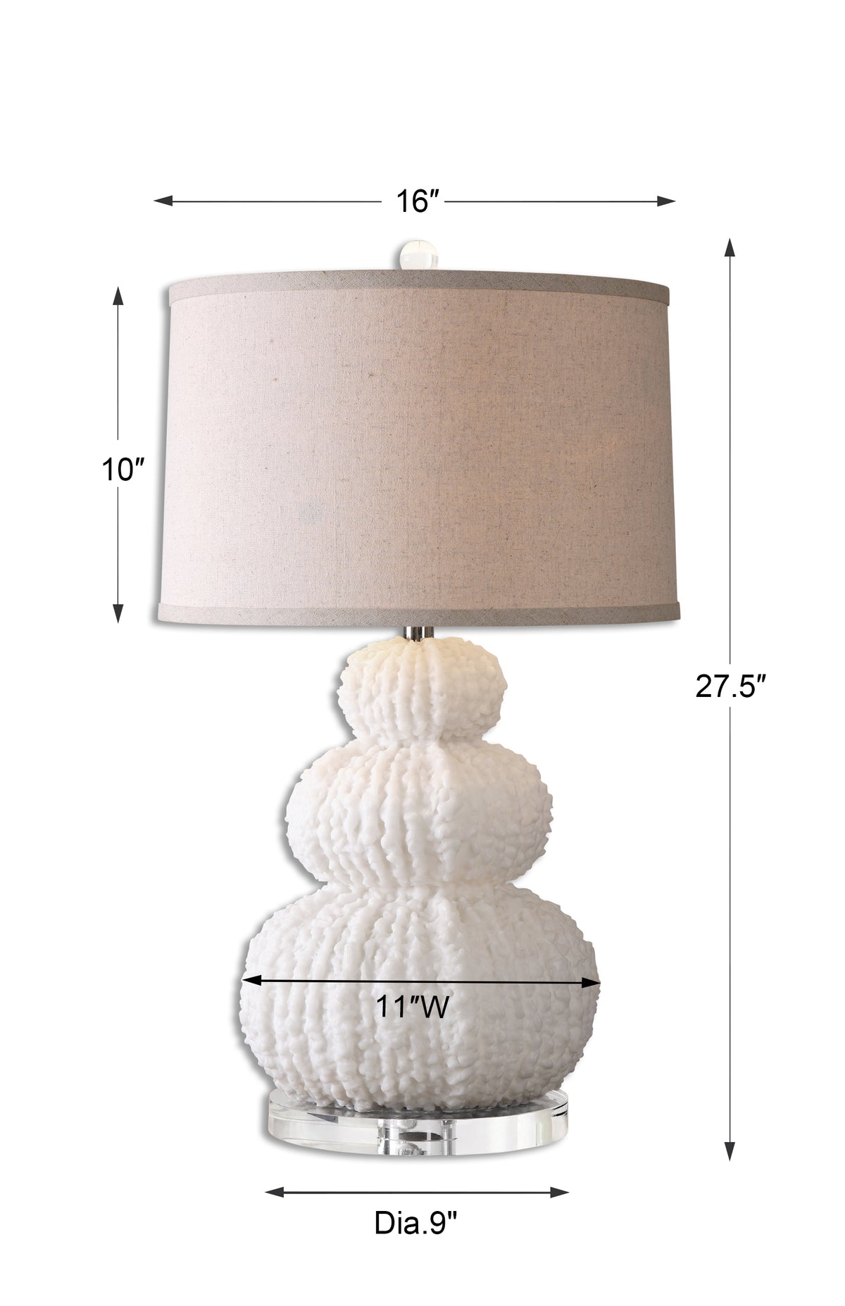 Uttermost Fontanne Shell Ivory Table Lamp