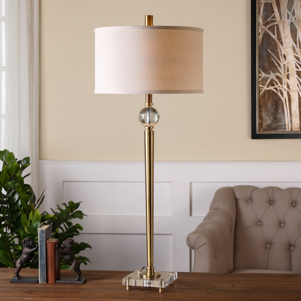 Uttermost Mesita Brass Buffet Lamp