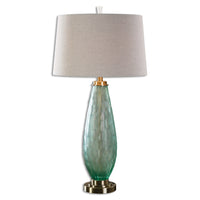Uttermost Lenado Sea Green Glass Table Lamp