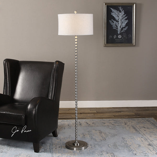 Uttermost Sherise Beaded Nickel Floor Lamp