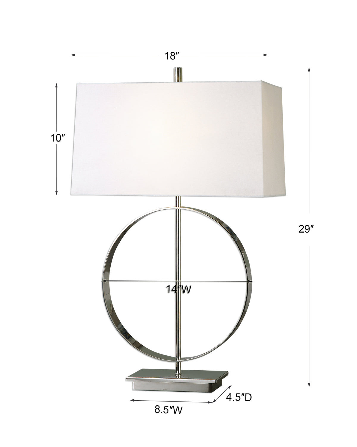 Uttermost Addison Polished Nickel Lamp