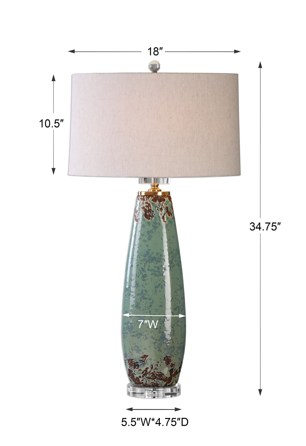 Uttermost Rovasenda Mint Green Table Lamp