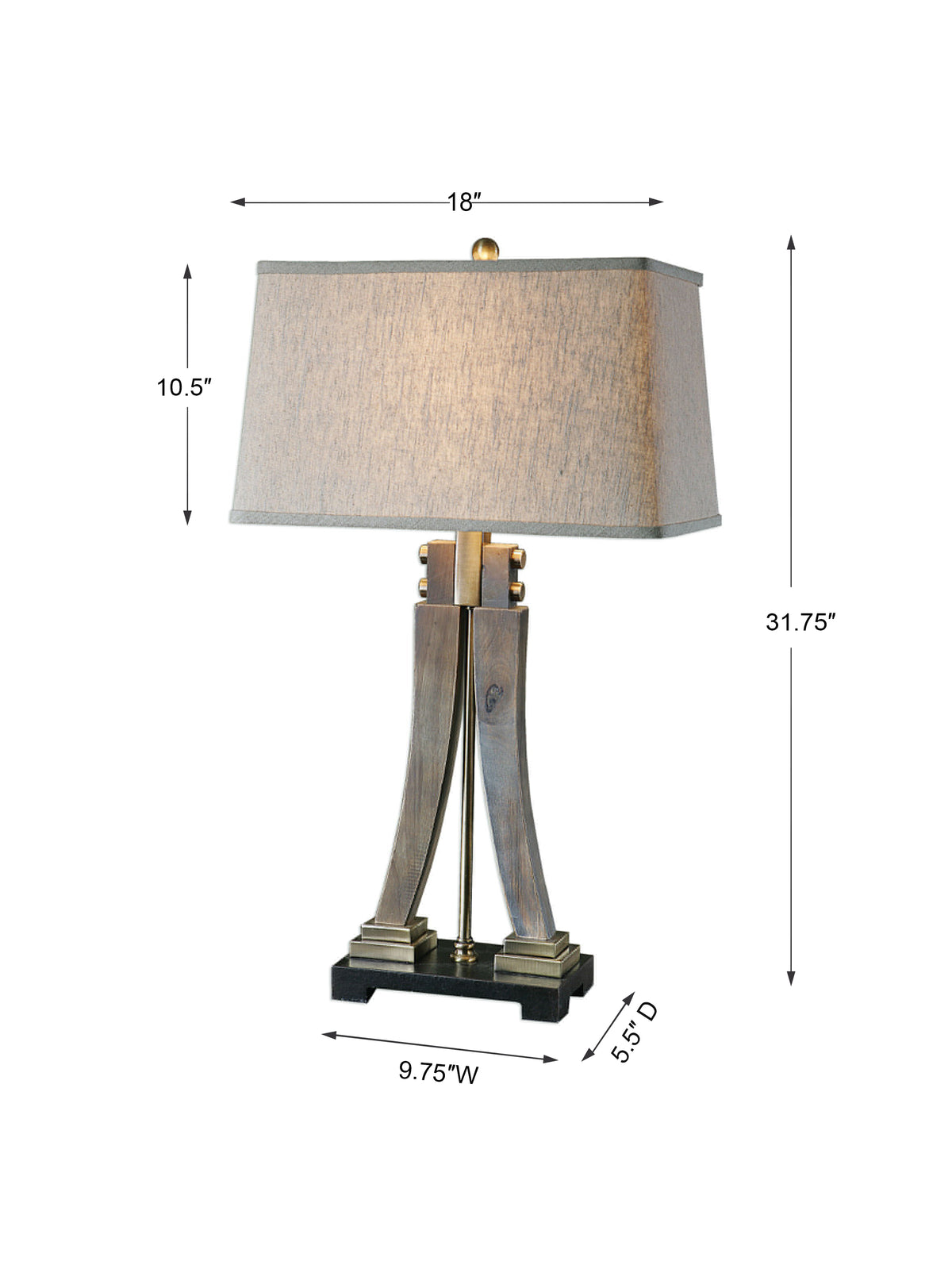 Uttermost Yerevan Wood Leg Lamp