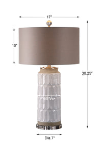 Uttermost Athilda Gloss White Table Lamp
