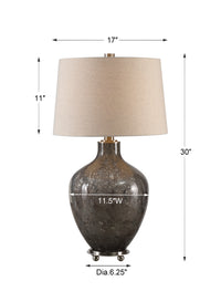 Uttermost Adria Transparent Gray Glass Lamp