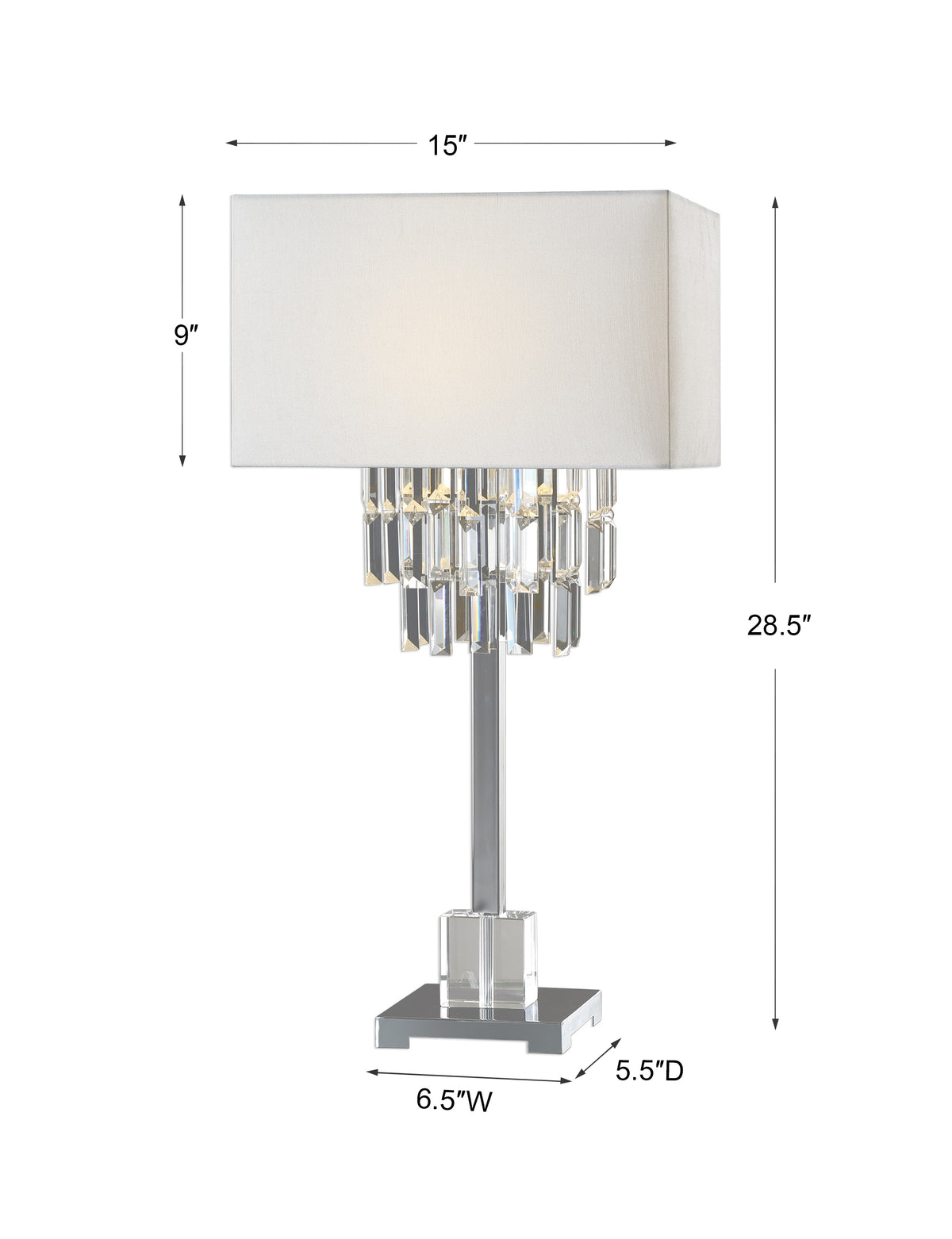 Uttermost Resana Polished Nickel Lamp