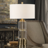 Uttermost Vaiga Glass Column Lamp