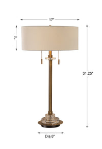 Uttermost Harlyn Antique Brass Lamp