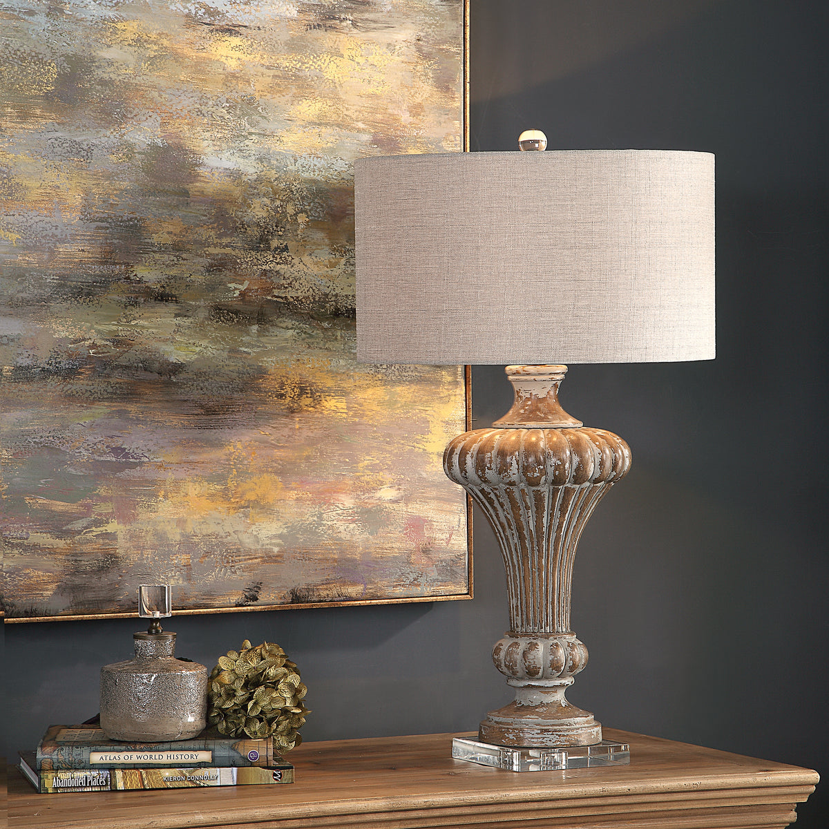 Uttermost Treneece Aged Pecan Lamp