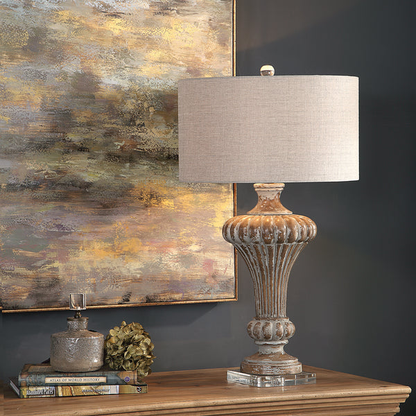 Uttermost Treneece Aged Pecan Lamp