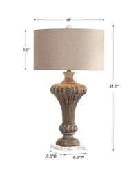 Uttermost Treneece Aged Pecan Lamp