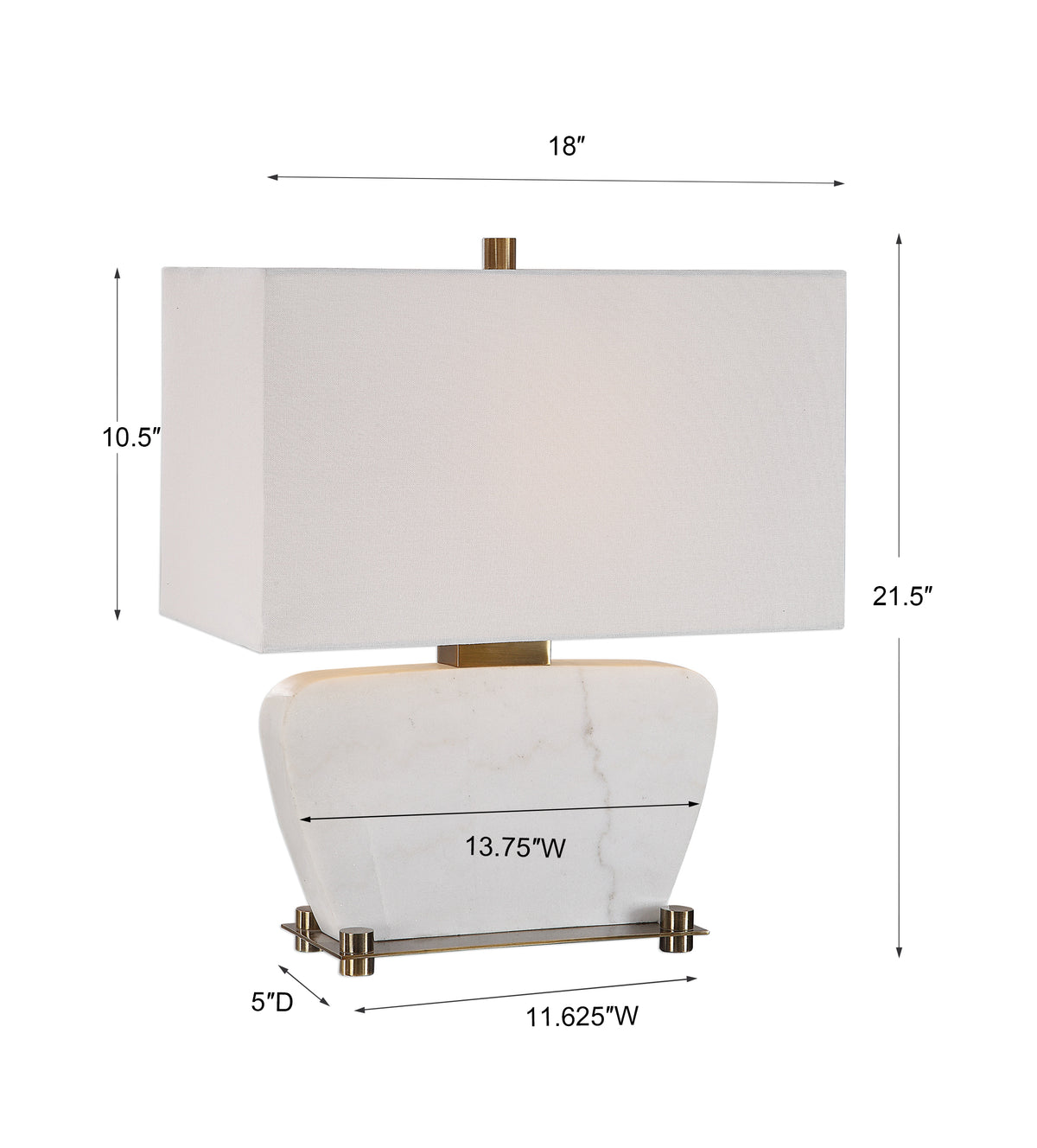 Uttermost Genessy White Marble Table Lamp