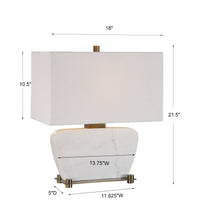 Uttermost Genessy White Marble Table Lamp