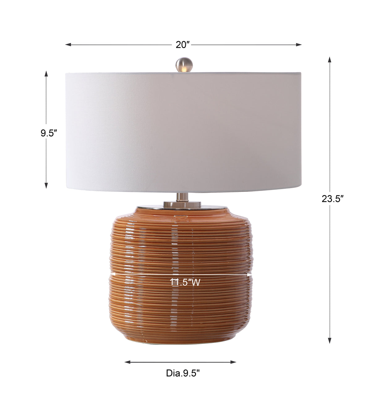 Uttermost Solene Orange Table Lamp