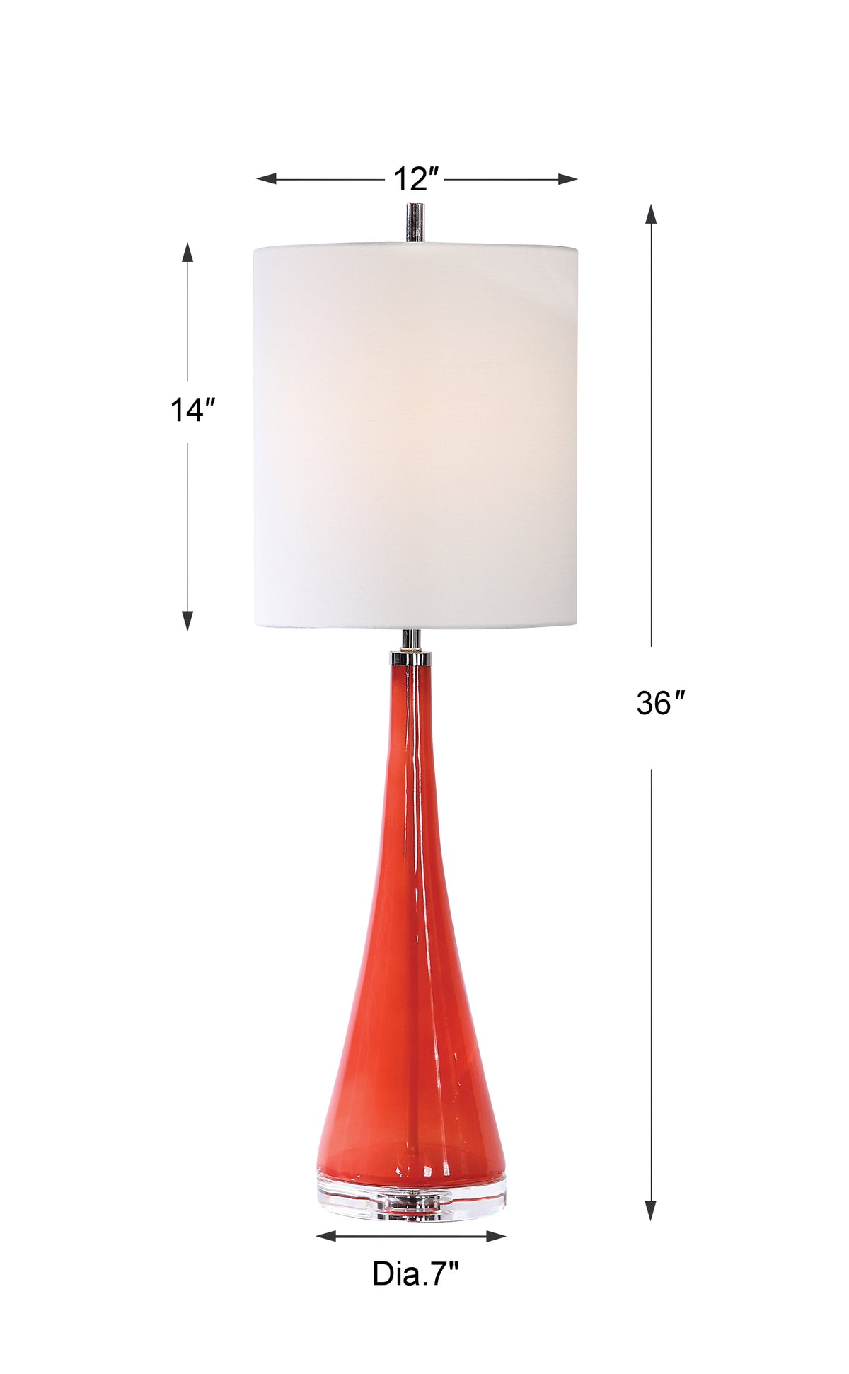 Uttermost Ariel Tapered Glass Buffet Lamp