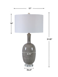 Uttermost LeAnna Gray Crackle Table Lamp