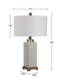 Uttermost Irie Crackled Taupe Table Lamp