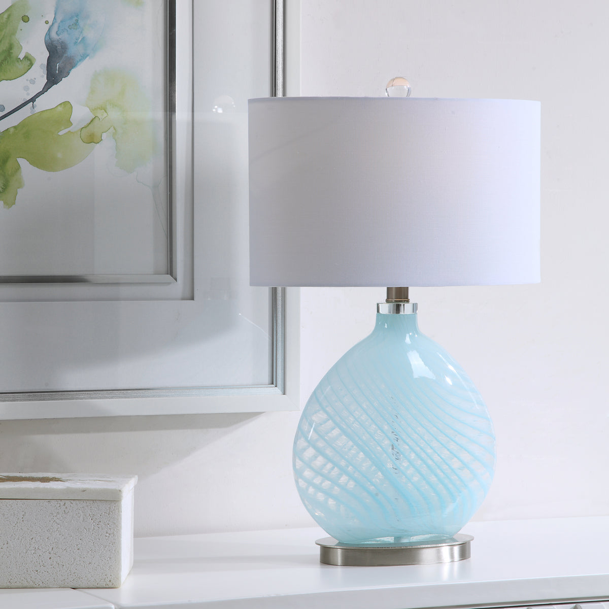 Uttermost Aquata Glass Table Lamp