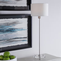 Uttermost Wick Nickel Buffet Lamp