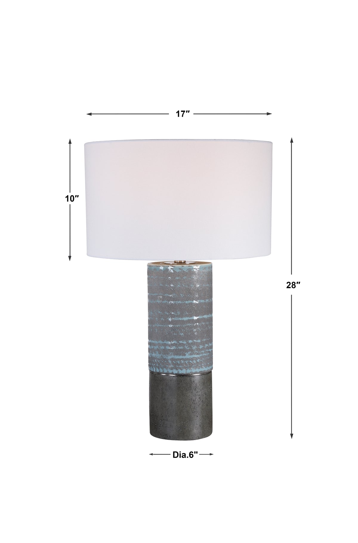 Uttermost Prova Gray Textured Table Lamp